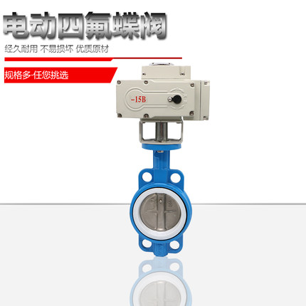 對(duì)夾式四氟電動(dòng)蝶閥